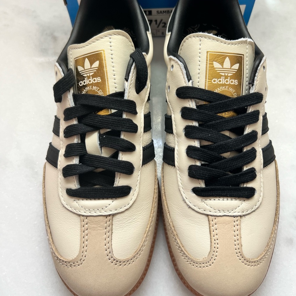 Adidas Samba OG Tan and Black Shoes
